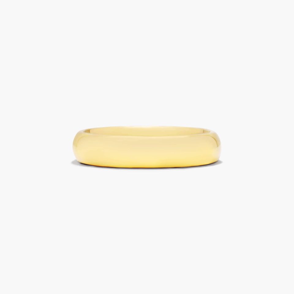 14K Yellow Gold 5mm High Dome Comfort Fit Wedding Ring