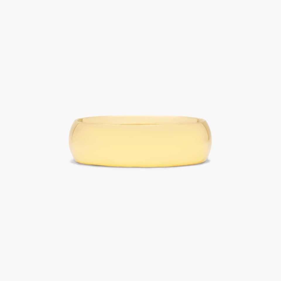 14K Yellow Gold 7mm High Dome Comfort Fit Wedding Ring