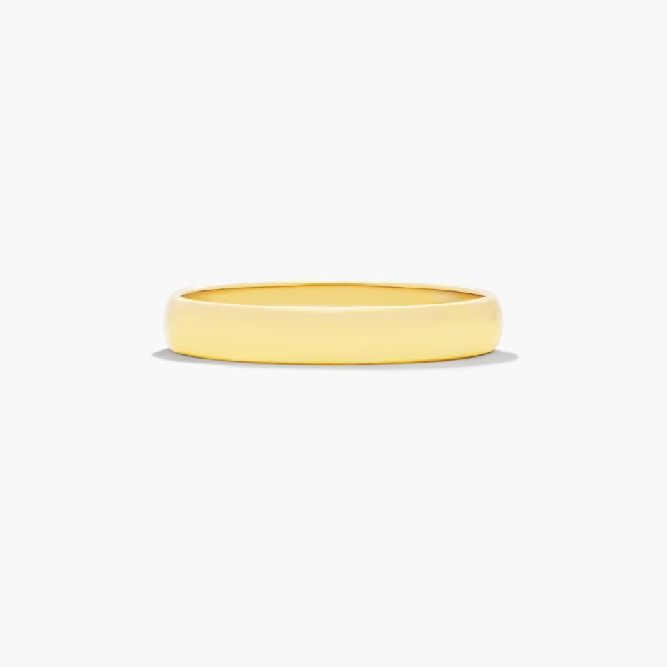 14K Yellow Gold 3.0mm Low Dome Wedding Ring