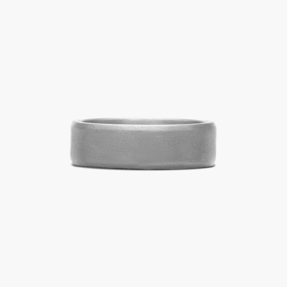 Tantalum 7mm Satin Finished Beveled Edge Comfort Fit Ring