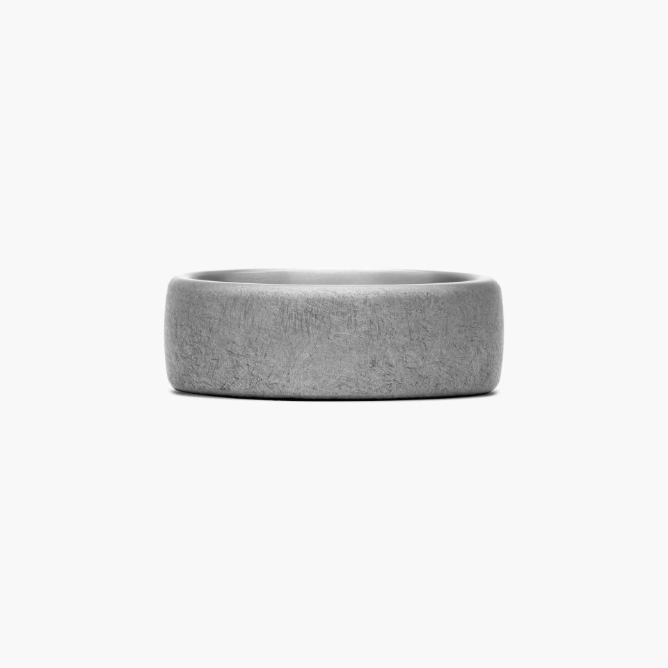 Tantalum Swirl Finished 8mm Comfort Fit Ring