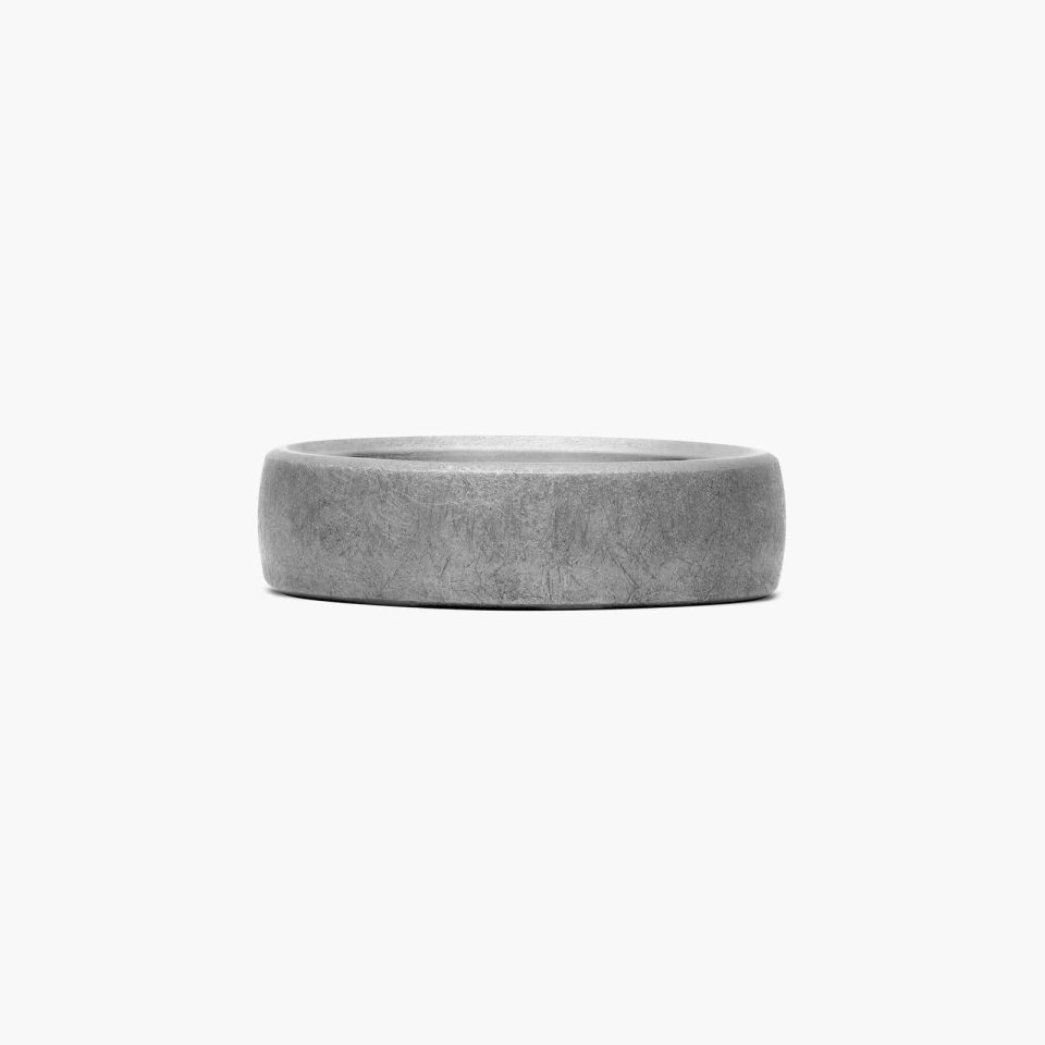 Tantalum Swirl Finished 6.5mm Comfort Fit Ring