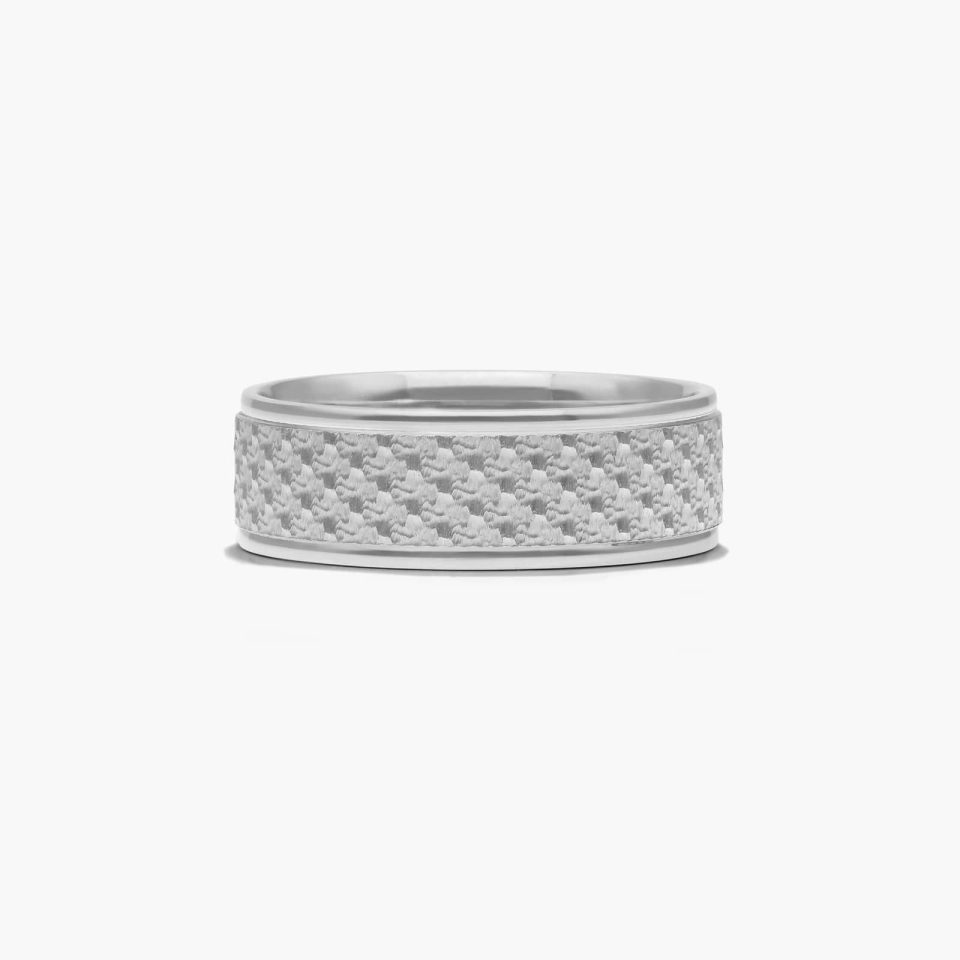 Platinum Diamond Pattern Design Band