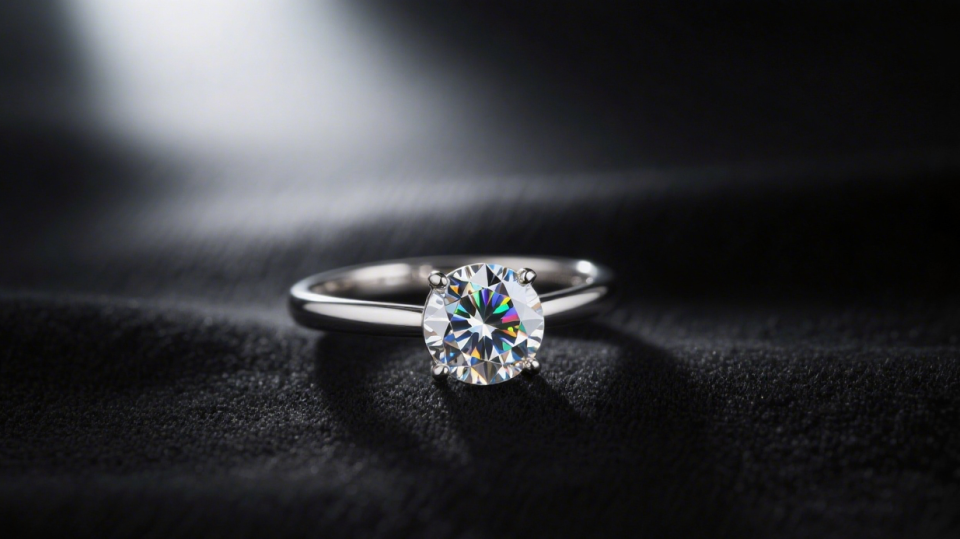 A close-up of a Tidew lab-grown diamond ring showcasing its brilliance and ethical beauty.